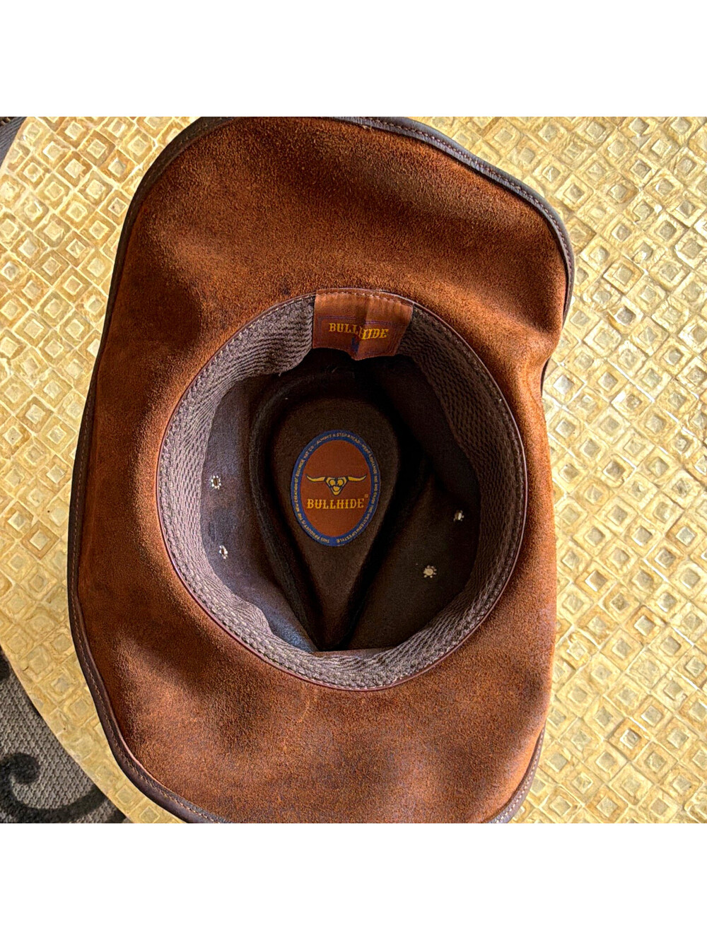 Bullhide Brown Leather Western Cowboy Hat - Brown Cowboy Hat Size M